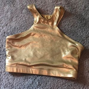 Metallic gold Balera dance top